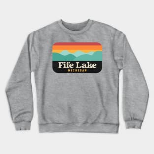 Fife Lake Michigan Grand Traverse County Fishing Crewneck Sweatshirt